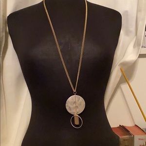 Marlyn Schiff- drop necklace 2 tone